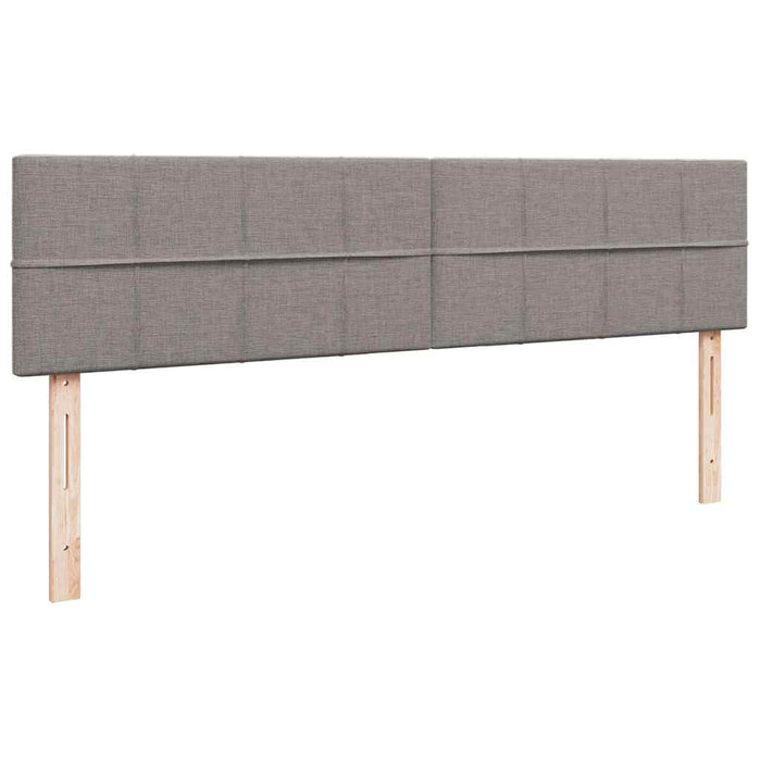 Cadru de pat otoman cu saltele Taupe 200x200cm țesătură WALTI