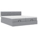 Cadru de pat otoman cu saltele Gri deschis 160x200cm Material - WALTI WALTI