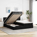 Cadru de pat otoman cu saltele, material negru 160x200cm - WALTI WALTI