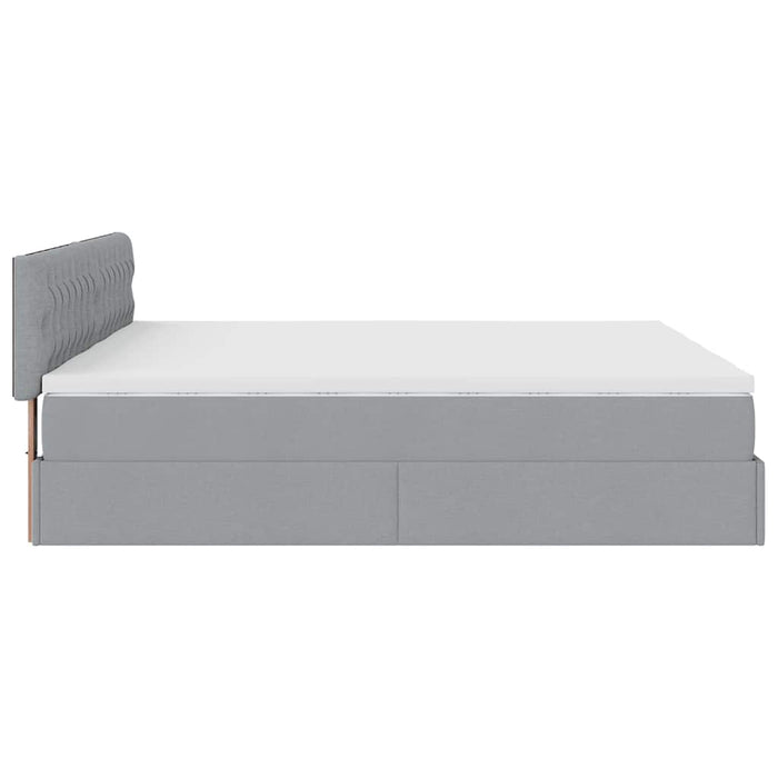 Cadru de pat otoman cu saltele Gri deschis 180x200cm Material - WALTI WALTI