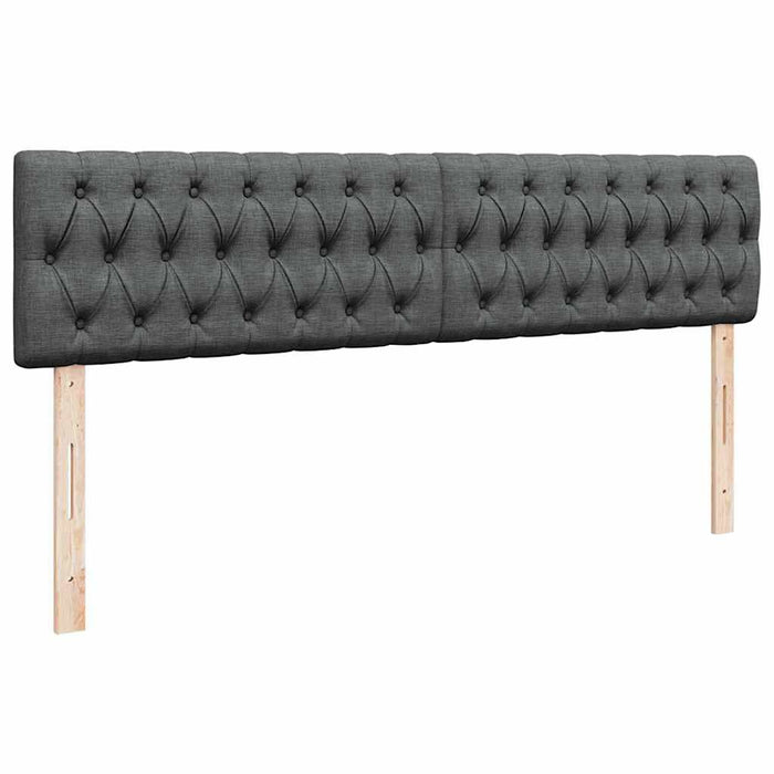 Cadru de pat otoman cu saltele Gri închis 180x200cm țesătură - WALTI WALTI