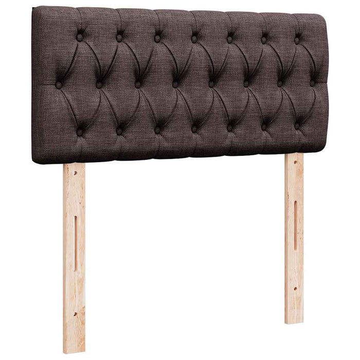 Cadru de pat otoman cu saltele țesătură maro închis 200x200cm WALTI