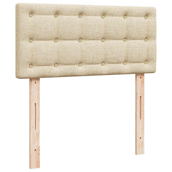 Cadru de pat otoman cu saltele crem 160x200cm stofa WALTI