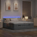 Cadru de pat otoman cu saltele Gri deschis 180x200cm Material - WALTI WALTI