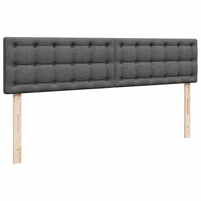 Cadru de pat otoman cu saltele Gri închis 180x200cm țesătură - WALTI WALTI