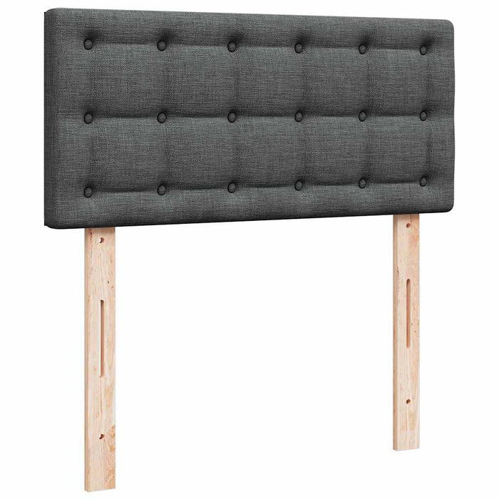 Cadru de pat otoman cu saltele țesătură gri închis 200x200cm WALTI