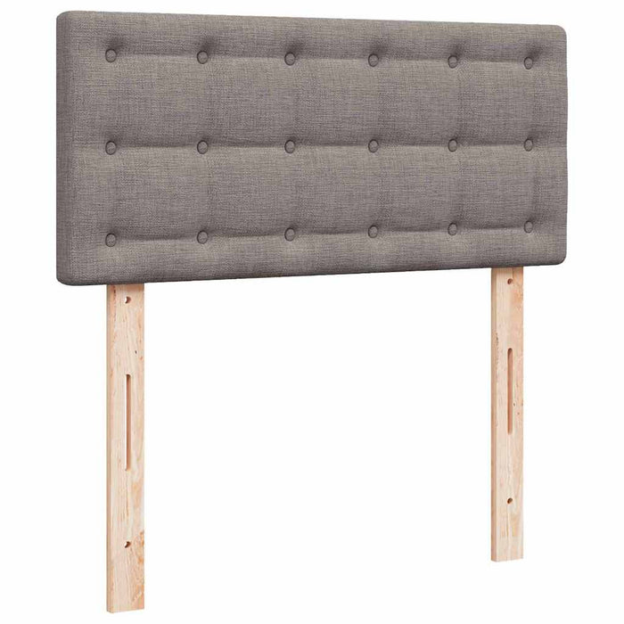 Cadru de pat otoman cu saltele Taupe 200x200cm țesătură WALTI