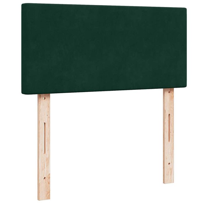 Cadru de pat otoman cu saltele Verde închis 160x200cm catifea - WALTI WALTI