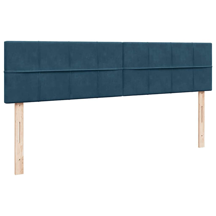 Cadru pat otoman cu saltele Albastru închis 160x200cm catifea - WALTI WALTI