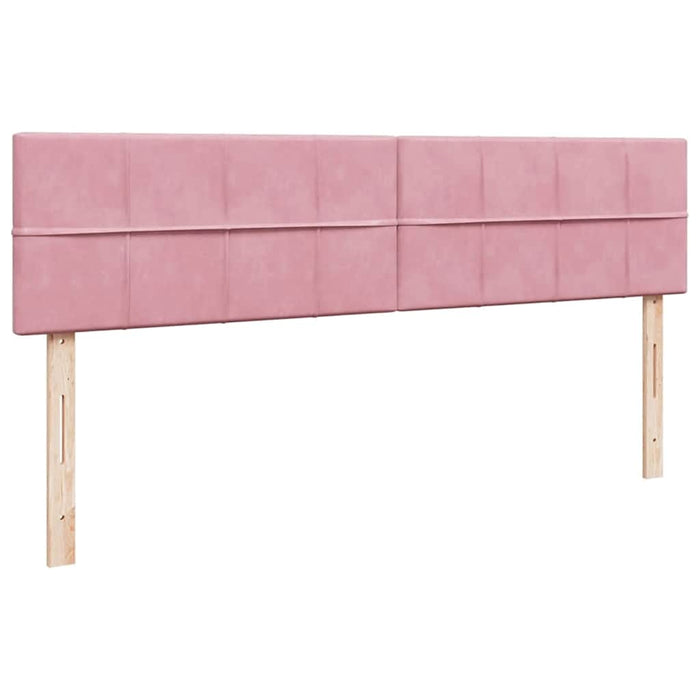 Cadru de pat otoman cu saltele Roz 160x200cm catifea - WALTI WALTI
