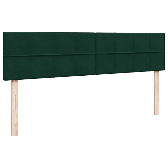 Cadru de pat otoman cu saltele, catifea verde închis 180x200cm - WALTI WALTI