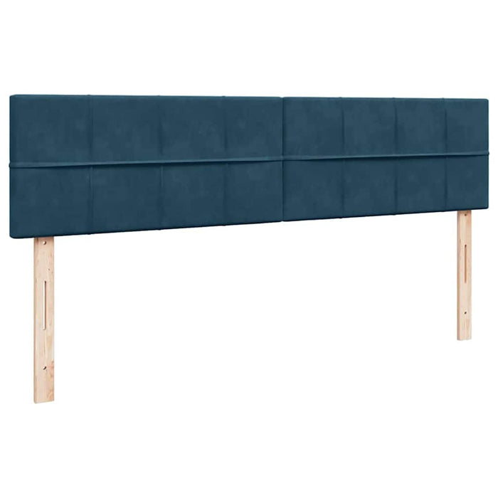 Cadru pat otoman cu saltele Albastru închis 180x200cm catifea - WALTI WALTI