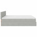 Cadru de pat otoman cu saltele Gri deschis 200x200cm catifea - WALTI WALTI