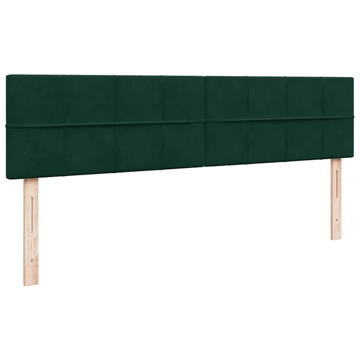 Cadru de pat otoman cu saltele Verde închis 200x200cm catifea - WALTI WALTI
