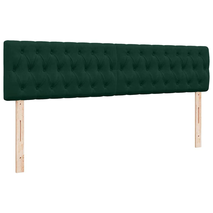 Cadru de pat otoman cu saltele Verde închis 160x200cm catifea - WALTI WALTI