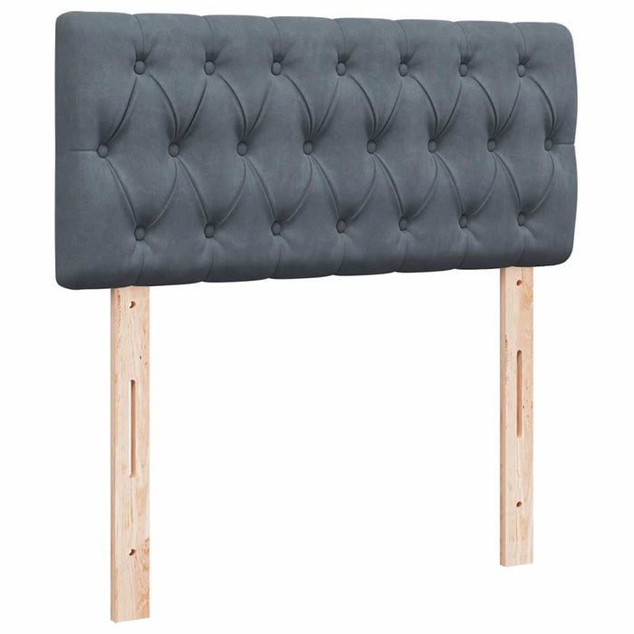 Cadru de pat otoman cu saltele Gri închis 180x200cm catifea - WALTI WALTI