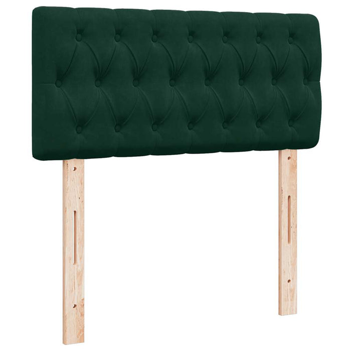 Cadru de pat otoman cu saltele Verde închis 200x200cm catifea - WALTI WALTI