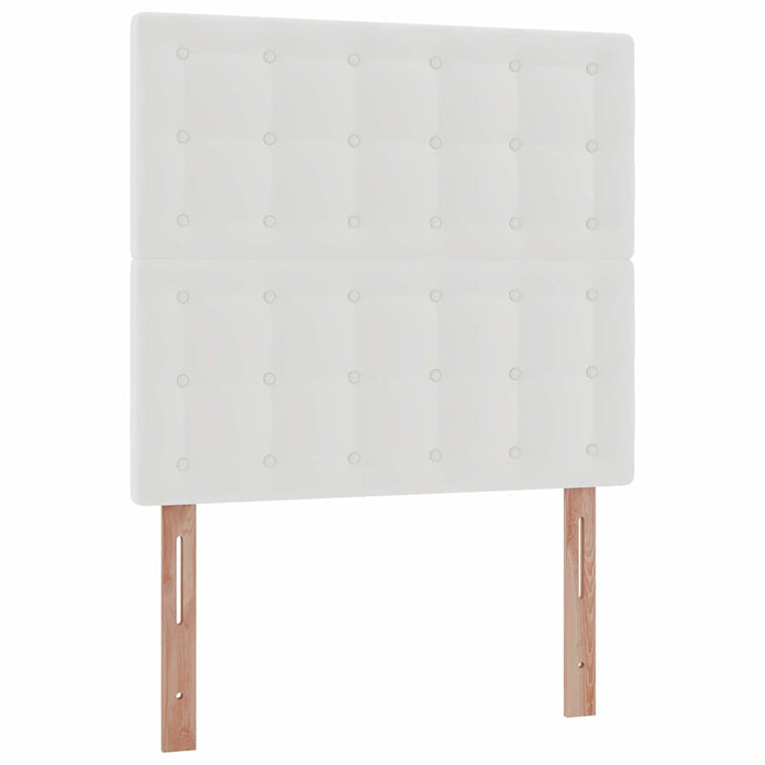 Pat otoman cu saltea, alb, 100x200cm, piele ecologică - WALTI WALTI