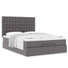 Cadru de pat otoman cu saltea gri 140x190cm piele artificială - WALTI WALTI