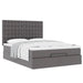 Cadru de pat otoman cu saltea gri 140x200cm piele artificială - WALTI WALTI