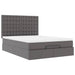 Cadru de pat otoman cu saltea gri 140x200cm piele artificială - WALTI WALTI