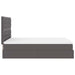 Cadru de pat otoman cu saltea gri 140x200cm piele artificială - WALTI WALTI