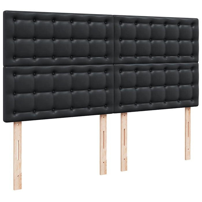 Cadru de pat otoman saltea neagră 160x200cm piele artificială - WALTI WALTI