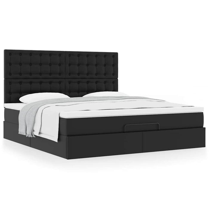 Cadru de pat otoman saltele Negru 180x200cm piele artificială - WALTI WALTI