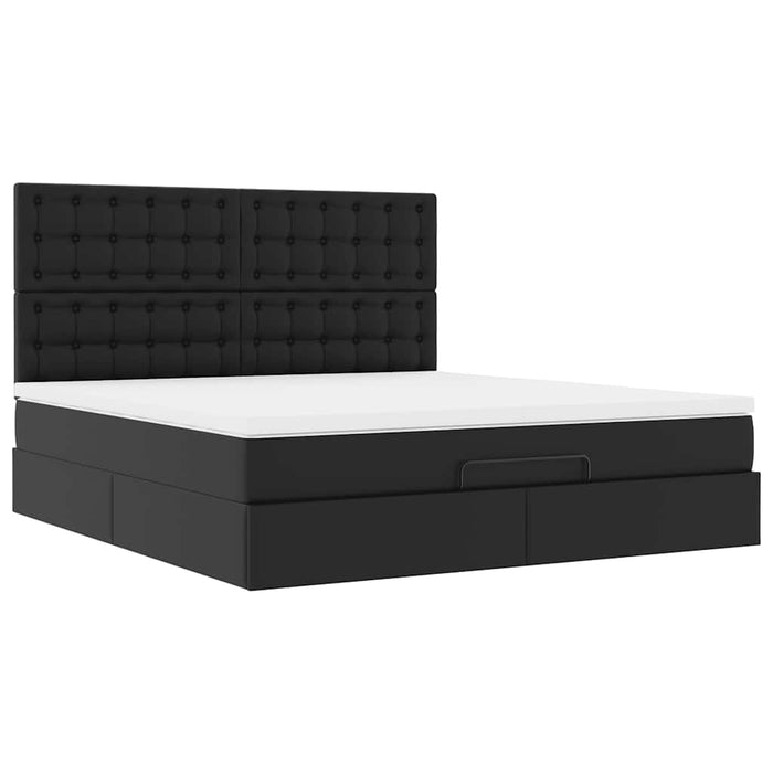 Cadru de pat otoman saltele Negru 180x200cm piele artificială - WALTI WALTI