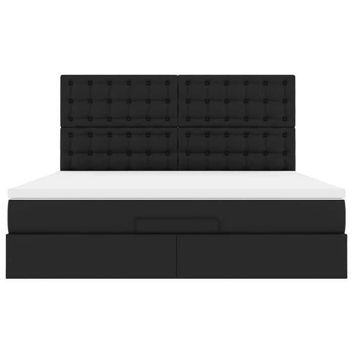 Cadru de pat otoman saltele Negru 180x200cm piele artificială - WALTI WALTI
