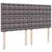 Cadru de pat otoman cu saltele Gri 180x200cm piele artificială - WALTI WALTI
