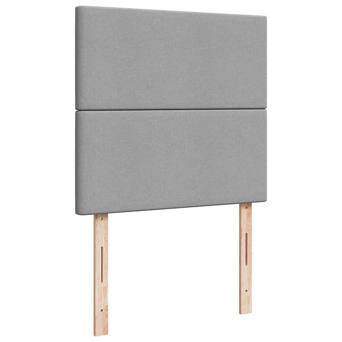 Cadru de pat otoman cu saltea țesătură gri deschis 80x200cm - WALTI WALTI