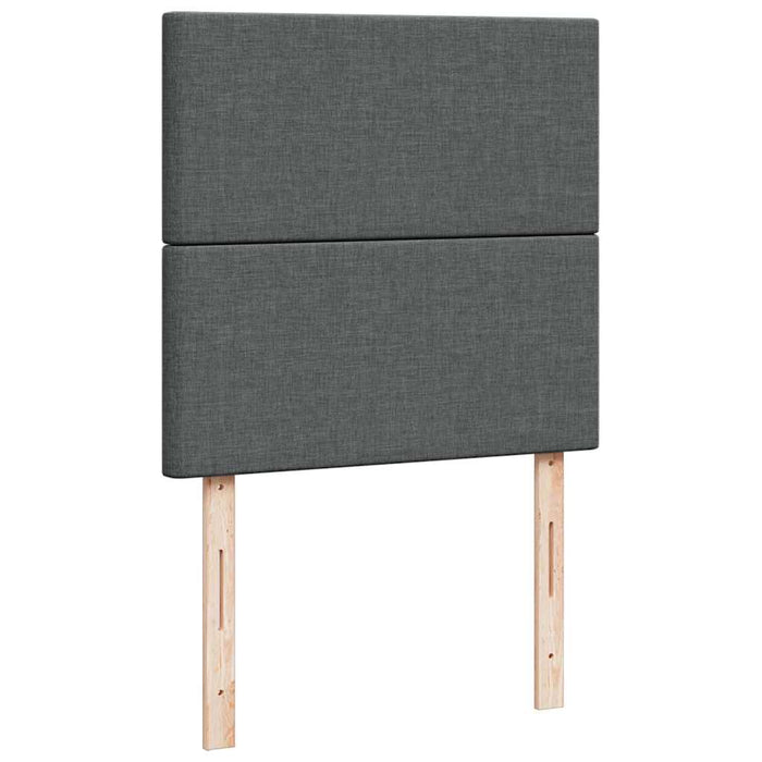 Cadru de pat otoman cu saltele Gri închis 80x200cm țesătură WALTI