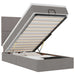Cadru de pat otoman cu saltea Taupe 90x190cm Material - WALTI WALTI
