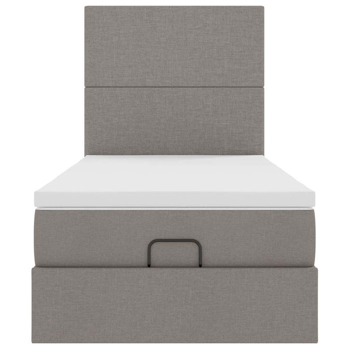 Pat otoman cu saltea Taupe 90x200 cm Stofa - WALTI WALTI