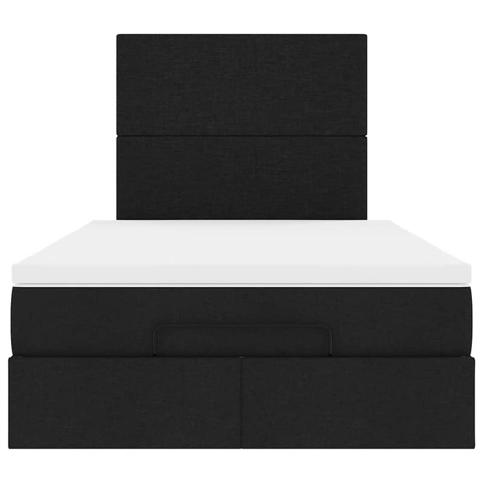 Cadru de pat otoman cu saltea Negru 120x190 cm Tesatura - WALTI WALTI