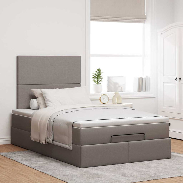 Cadru de pat otoman cu saltea Taupe 120x190 cm Material - WALTI WALTI