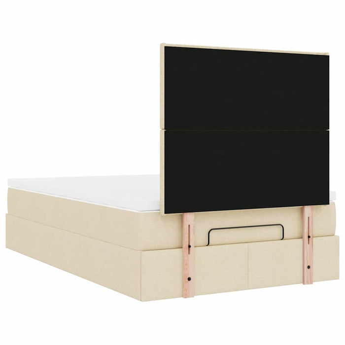 Cadru de pat otoman cu saltea crem 120x190cm stofa - WALTI WALTI