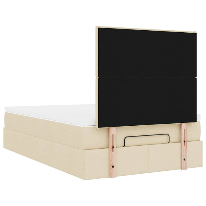 Cadru de pat otoman cu saltea crem 120x200cm stofa - WALTI WALTI