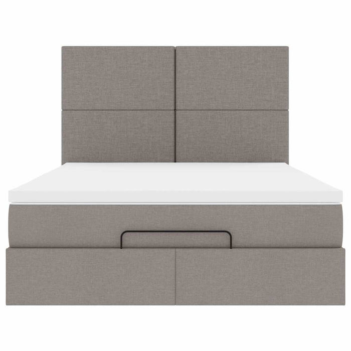 Cadru de pat otoman cu saltea Taupe 140x190cm Material - WALTI WALTI