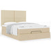 Cadru de pat otoman cu saltea crem 140x190cm stofa - WALTI WALTI