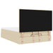 Cadru de pat otoman cu saltea crem 140x190cm stofa - WALTI WALTI
