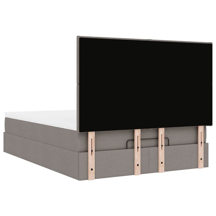 Cadru de pat otoman cu saltea Taupe 140x200cm Material WALTI