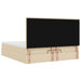 Cadru de pat otoman cu saltea crem 160x200cm stofa - WALTI WALTI