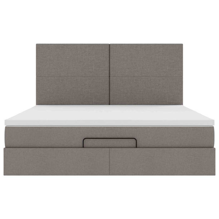 Cadru de pat otoman cu saltea Taupe 180x200cm Material - WALTI WALTI