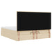 Cadru de pat otoman cu saltea crem 180x200cm stofa - WALTI WALTI
