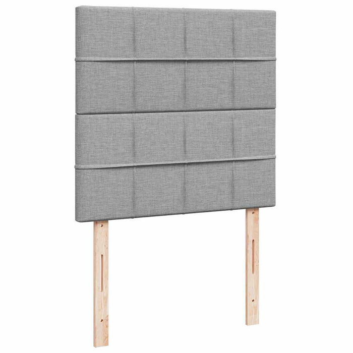Cadru de pat otoman cu saltea țesătură gri deschis 80x200cm - WALTI WALTI