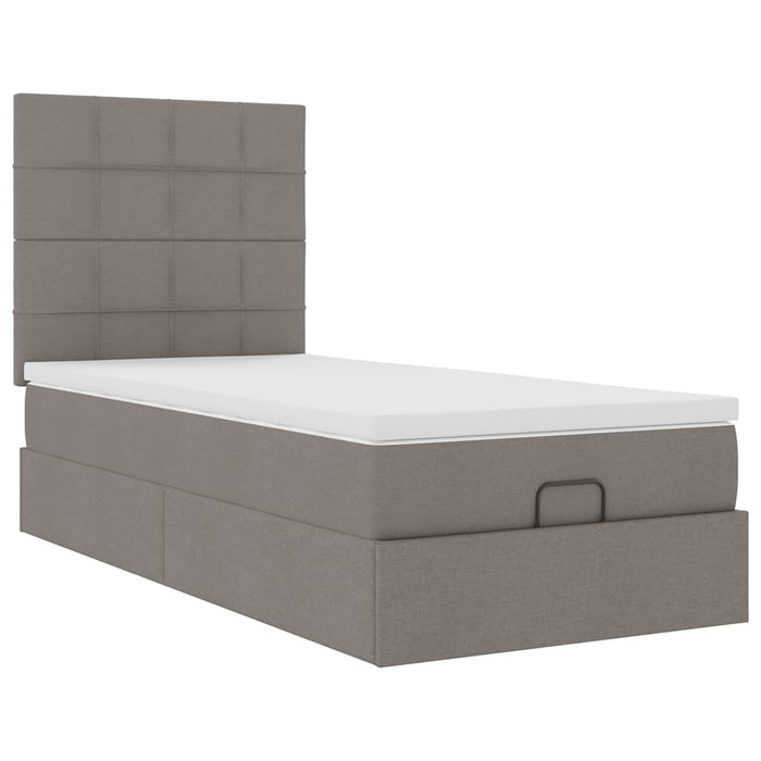 Cadru de pat otoman cu saltea Taupe 80x200cm Material - WALTI WALTI