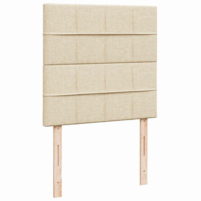 Cadru de pat otoman cu saltea crem 80x200cm stofa - WALTI WALTI