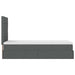 Cadru de pat otoman cu saltele Gri închis 90x190cm țesătură - WALTI WALTI